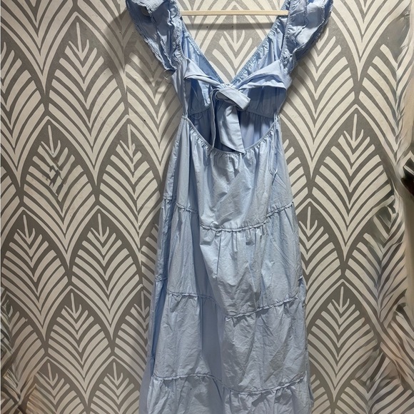 Elegant Sky Blue Maxi Dress - Picture 6 of 10